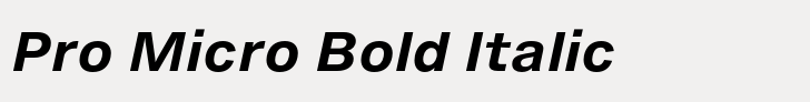 Helvetica Now Pro Micro Bold Italic