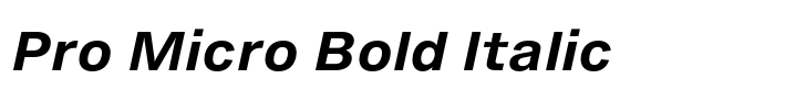 Helvetica Now Pro Micro Bold Italic