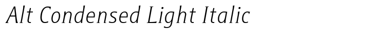 Titla Alt Condensed Light Italic
