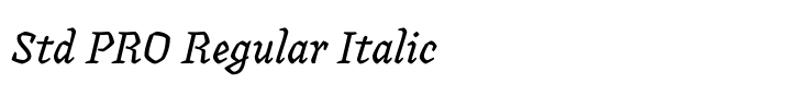 Canilari Std PRO Regular Italic
