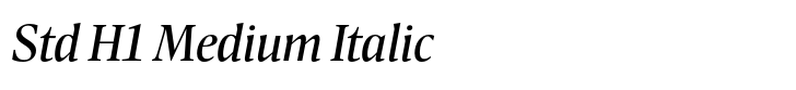 Antonia Std H1 Medium Italic