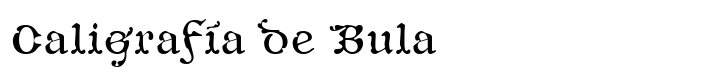 Caligrafía de Bula
