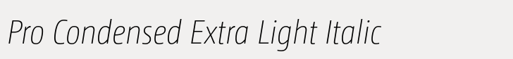 CamingoDos Condensed Pro Condensed Extra Light Italic
