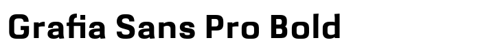 Grafia Sans 1 Pro Grafia Sans Pro Bold