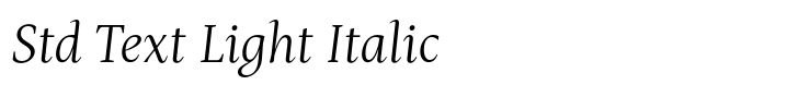 Mastro Std Text Light Italic