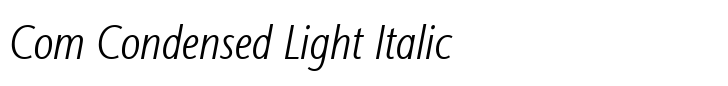 ITC Stone Sans II Com Condensed Light Italic