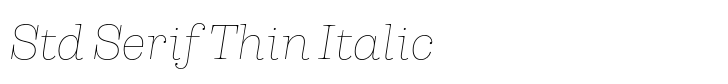 Capital Std Serif Thin Italic
