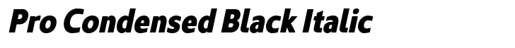 Kyrial Sans Pro Pro Condensed Black Italic