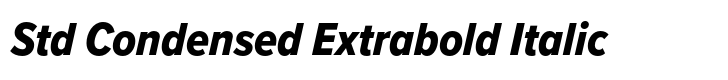 Proxima Nova Std Condensed Extrabold Italic