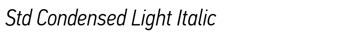 PF DIN Text Std Condensed Light Italic