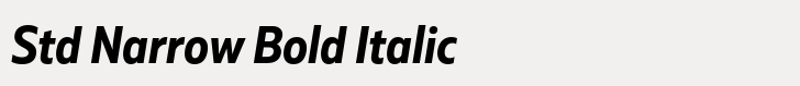 Muller Std Narrow Bold Italic