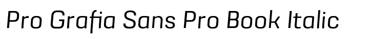 Grafia Sans 1 Pro Pro Grafia Sans Pro Book Italic