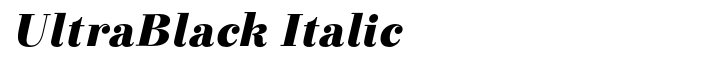 Otama UltraBlack Italic