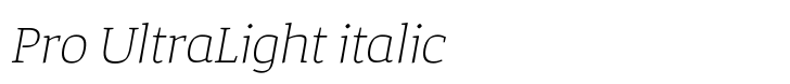 Corpo Serif Pro UltraLight italic