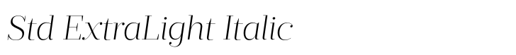 Prumo Display Std ExtraLight Italic