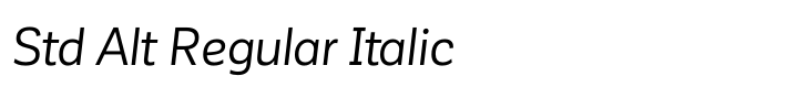 Corporative Sans Std Alt Regular Italic