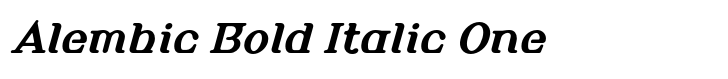 Alembic Bold Italic One & Two OT Volume