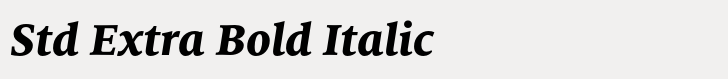 FF Milo Serif Std Extra Bold Italic