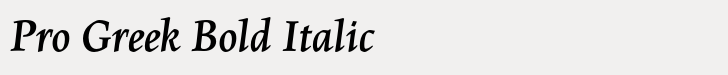 Maiola Pro Greek Bold Italic