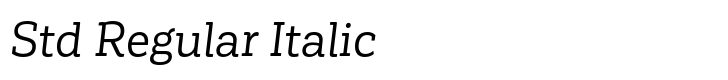 Corporative Slab Std Regular Italic