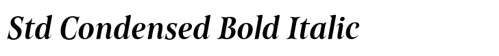Belda Std Condensed Bold Italic