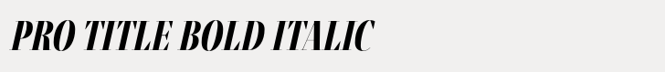Fino Pro Title Bold Italic