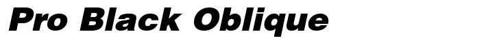 Helvetica Pro Black Oblique