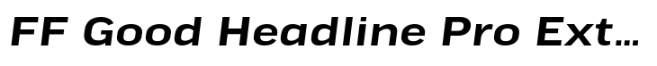 FF Good Headline Pro Extended Medium Italic