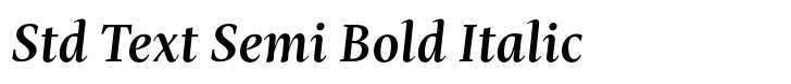 Mastro Std Text Semi Bold Italic