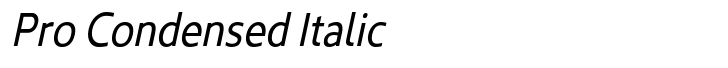 Kyrial Sans Pro Pro Condensed Italic