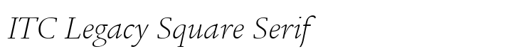 ITC Legacy Square Serif