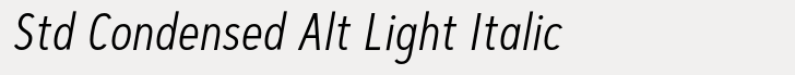 Artegra Sans Std Condensed Alt Light Italic