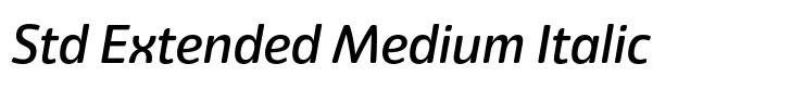 Eigerdals Std Extended Medium Italic