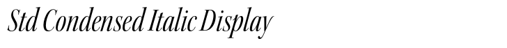 Kepler Std Condensed Italic Display