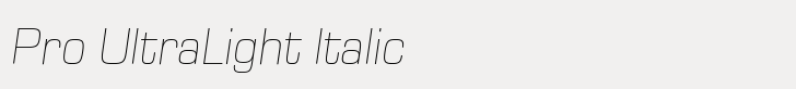 Eurostile Next Pro UltraLight Italic