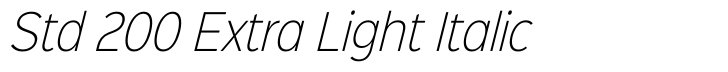 Sinkin Sans Narrow Std 200 Extra Light Italic