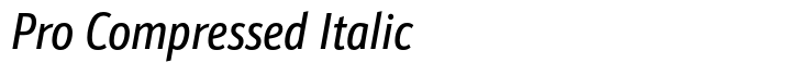 Schnebel Sans Pro Pro Compressed Italic