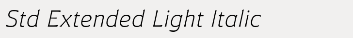 Plathorn Std Extended Light Italic