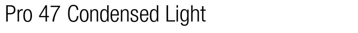 Neue Helvetica Pro 47 Condensed Light