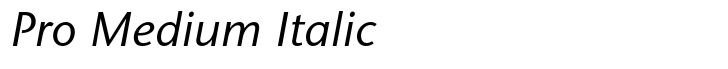 ITC Stone Humanist Pro Medium Italic