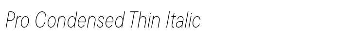 TT Commons Pro Pro Condensed Thin Italic