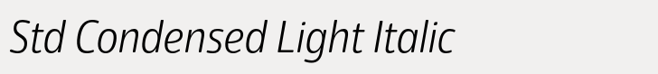 Eigerdals Std Condensed Light Italic