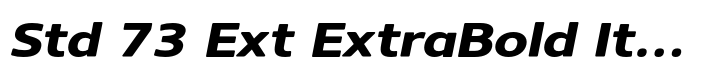 Core Sans NR Std 73 Ext ExtraBold Italic