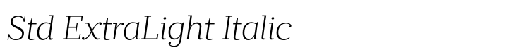 Prumo Slab Std ExtraLight Italic