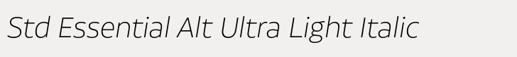 Aalto Sans Std Essential Alt Ultra Light Italic