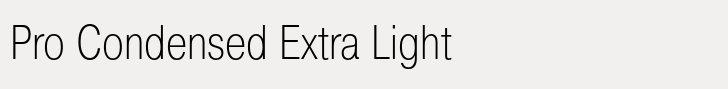 Pragmatica Pro Condensed Extra Light