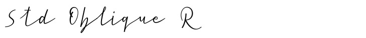 Cursive Signa Script Std Oblique R