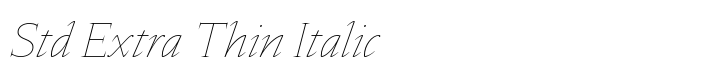 Nocturne Serif Std Extra Thin Italic
