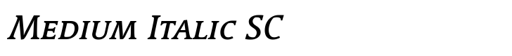 Linotype Syntax Serif Medium Italic SC