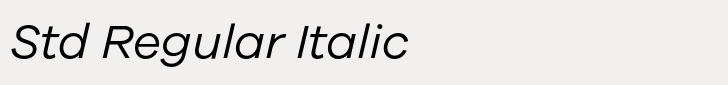 Galano Grotesque Std Regular Italic
